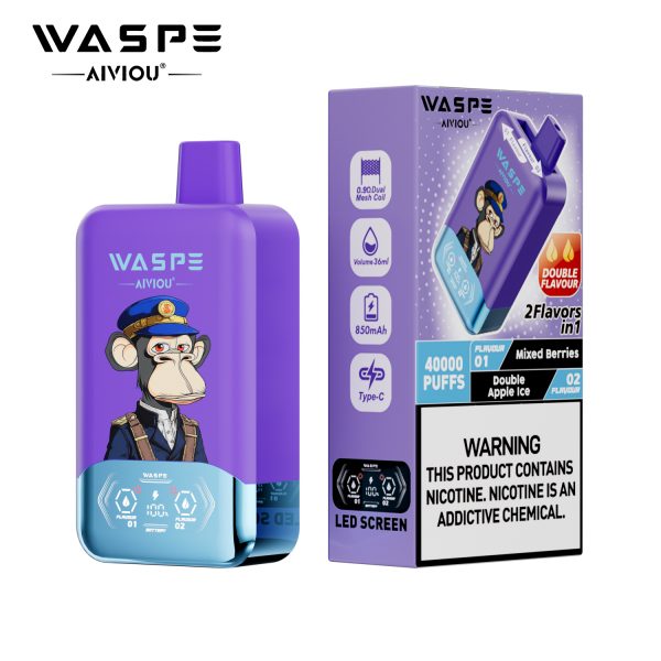 WASPE Aiviou Double Flavor Disposable Vape 40000 Puffs - Image 16