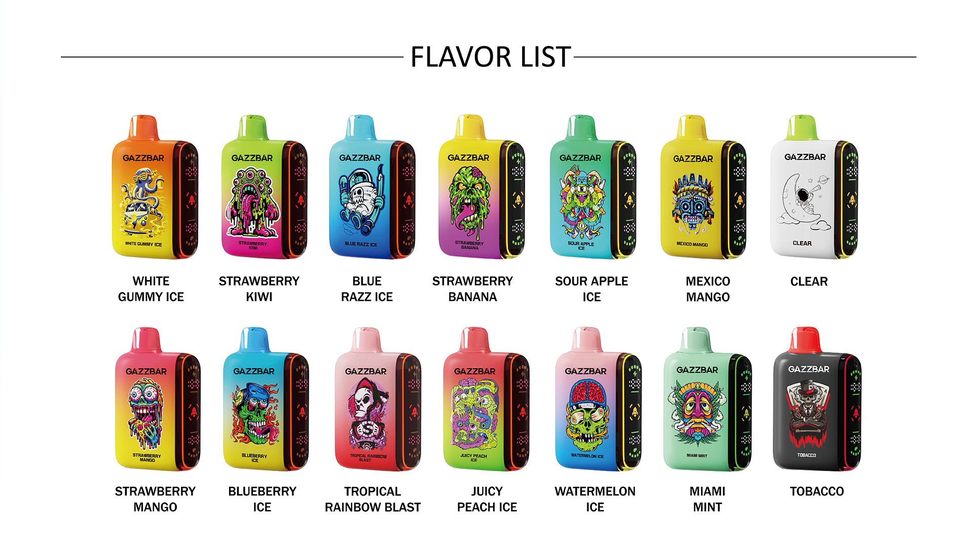 gazzbar rocket flavor list