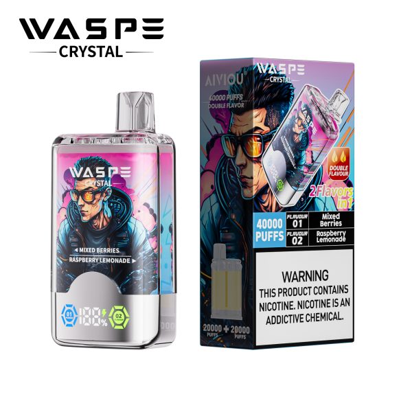 Waspe Crystal 2 in 1 Disposable Vape 40k Puffs - Image 3