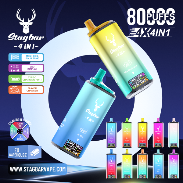 Stag Bar 4 in 1 Flavor 80k Puffs Vape Device - Image 2