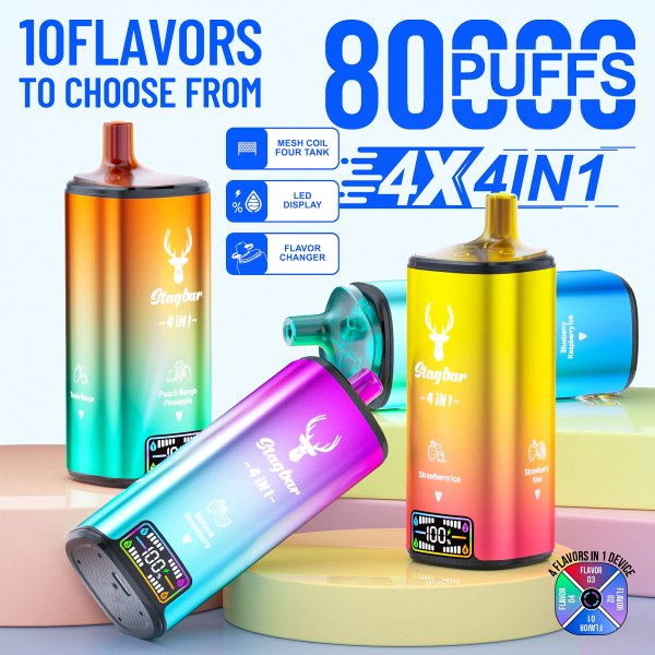Stag Bar 4 in 1 Flavor 80k Puffs Vape Device - Image 7