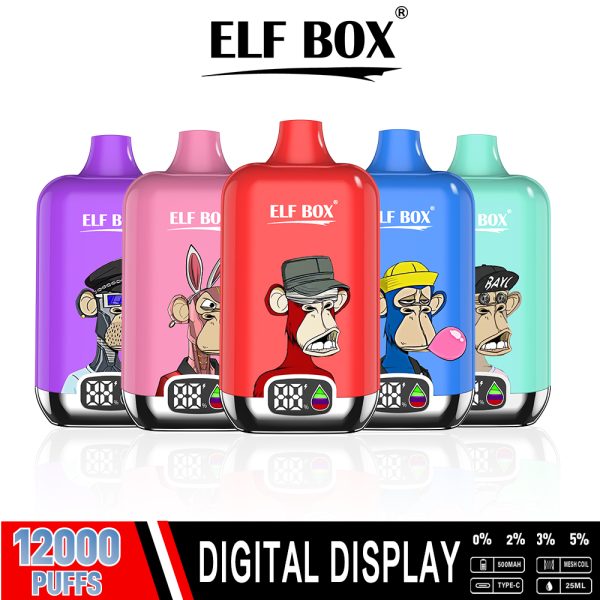 Elf Box Digital 12000 Puffs Disposable Vape with Digital Display - Image 4